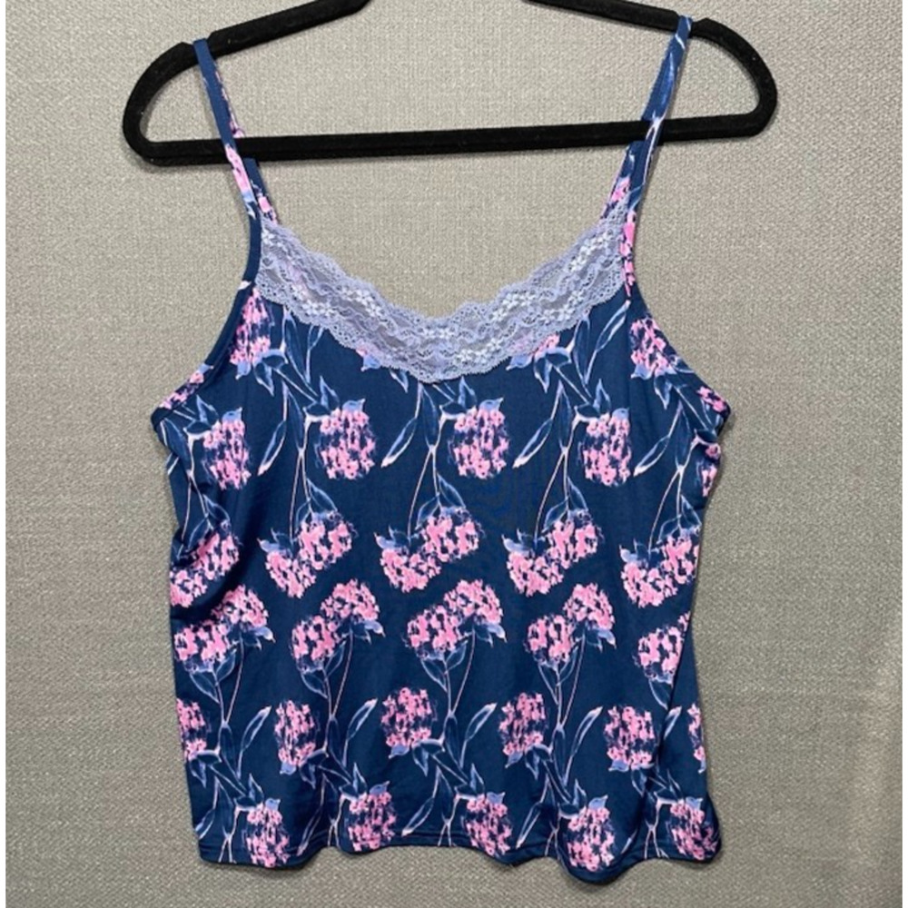 Lady Princess Floral Lace V-Neck Tank Top Cami 2X Whimsygoth Y2K Romance XXL